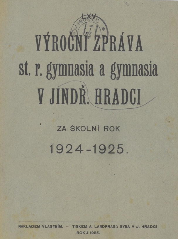 Výlety gymnazistů před 100 lety 