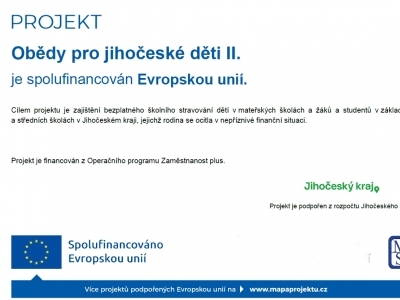 Obědy pro jihočeské děti II.