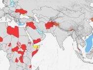 Mapa aktuálních světových konfliktů